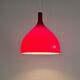 Suspension en verre de Murano rouge par Paulo Venini pour Venini, Italie 1960's