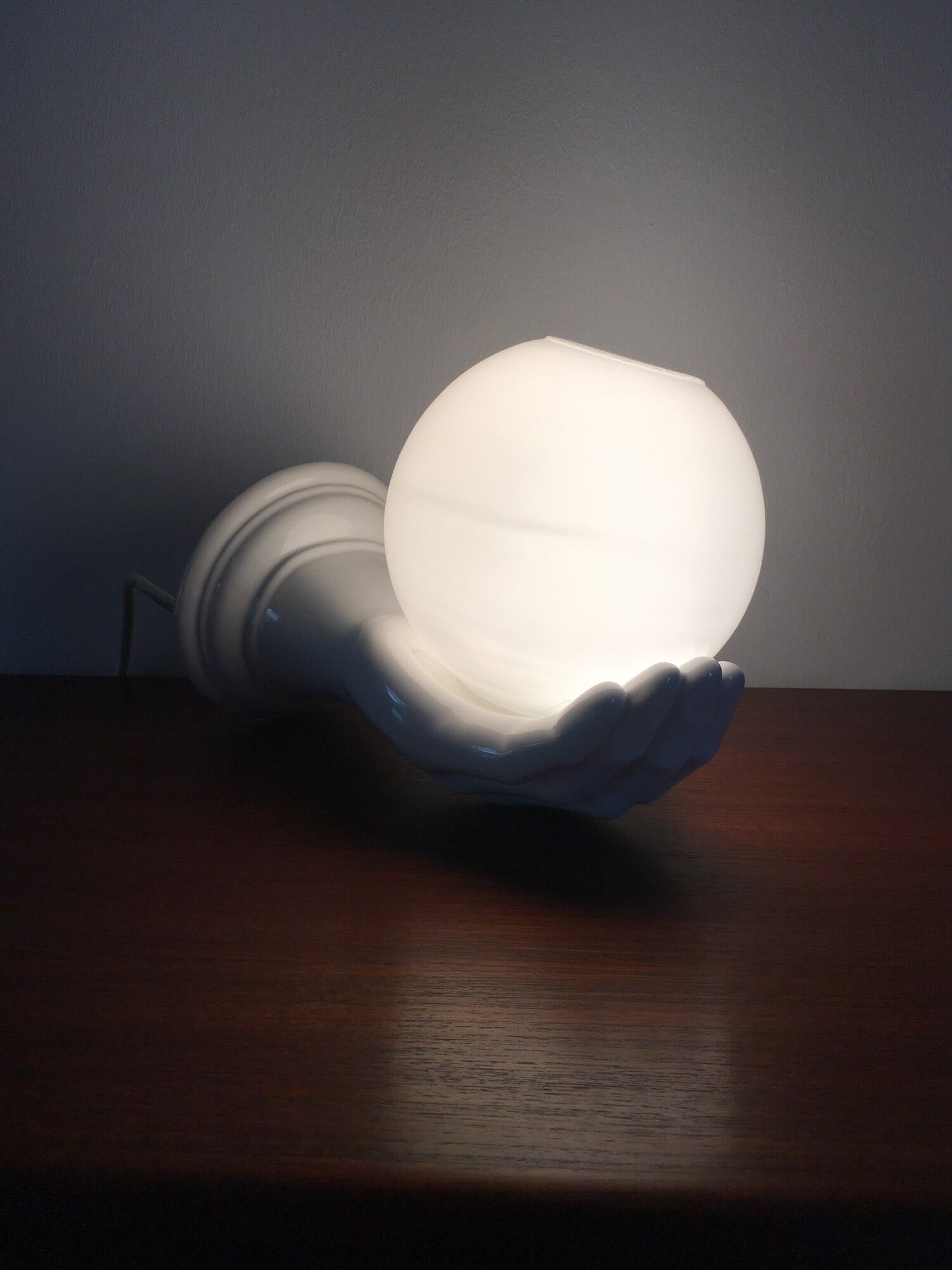 Vintage hand lamp in ceramic 70s
