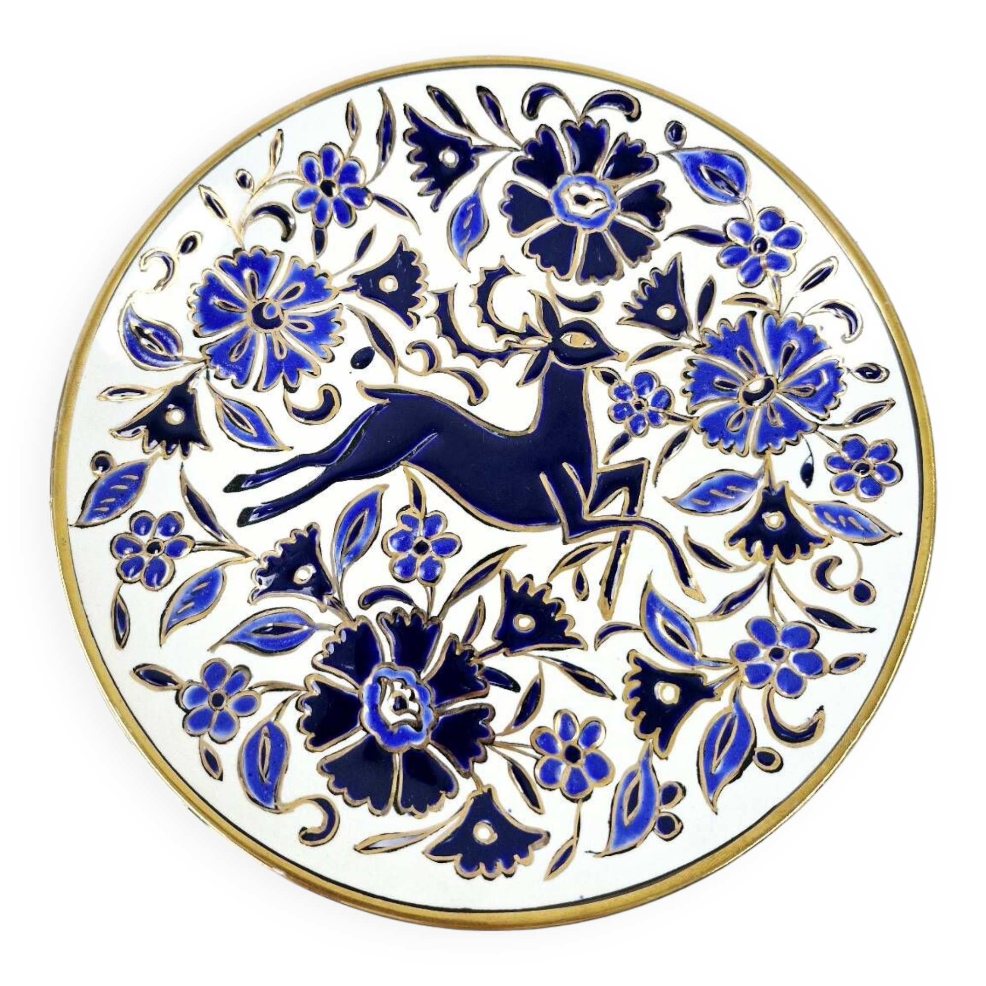 Vintage Ceramic Wall Decorative Plate Lindos Rhodes Greece Hand Painted