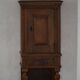 French rustic furniture in solid oak from the mid-19th century with panelled doors, baroque style.