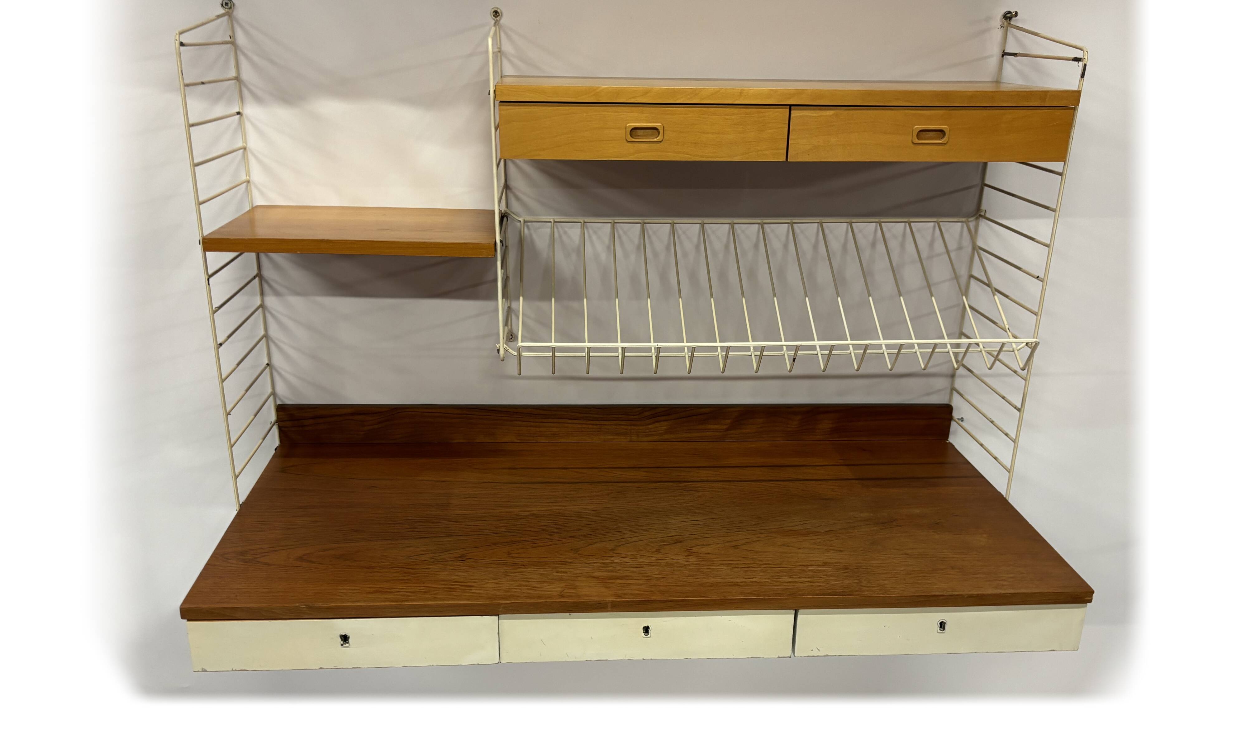 Système mural à cordes Nisse Strinning vintage 1960