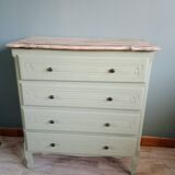 Grey green chest of drawers