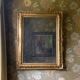 Antique gilded flower mirror, restoration
