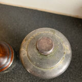 Duo pepper and salt shaker palace silver wood peugeot