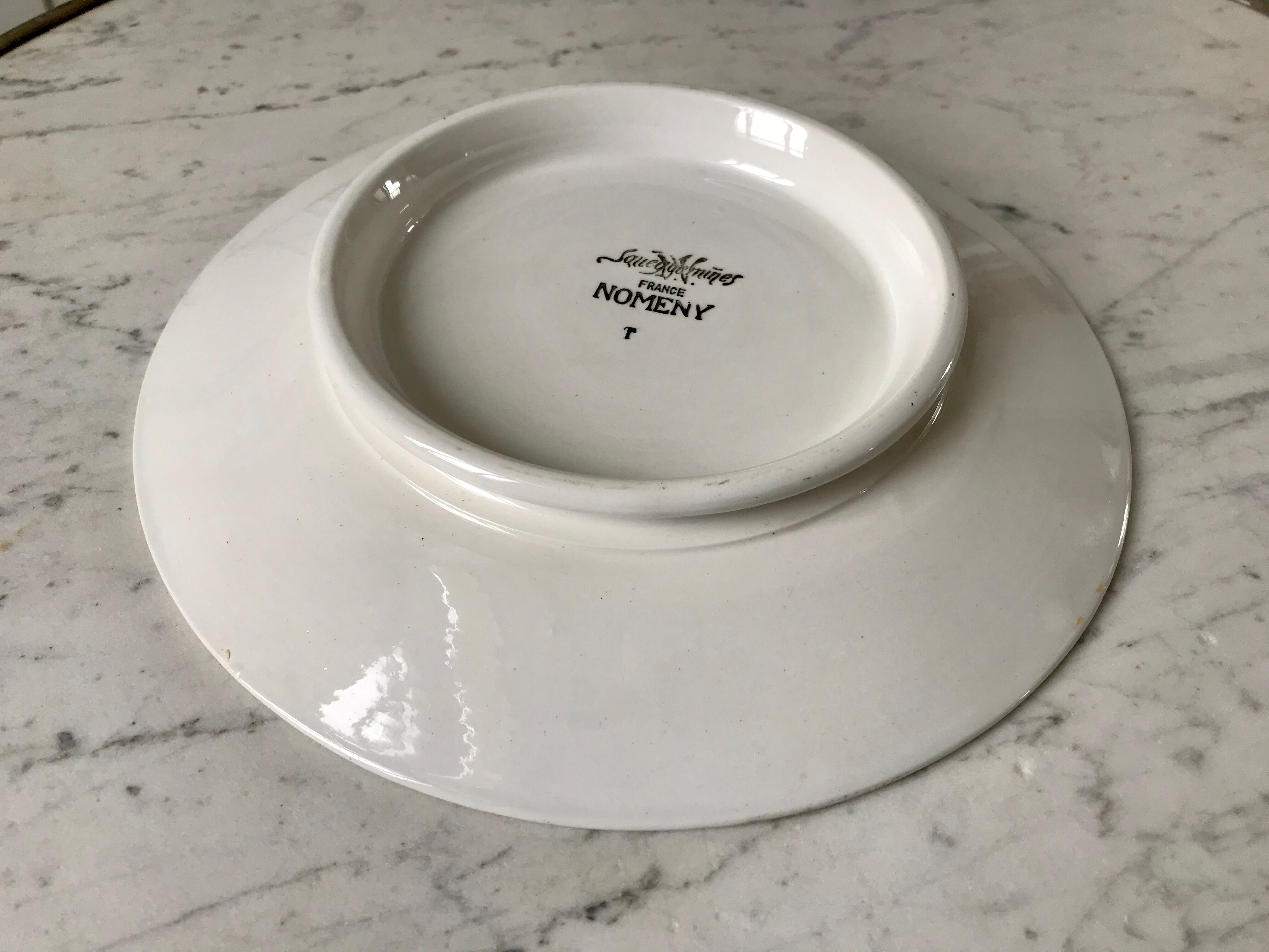 low compotier Sarreguemines model "Nomeny" art deco 30s