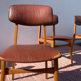 Set of 6 teak chairs