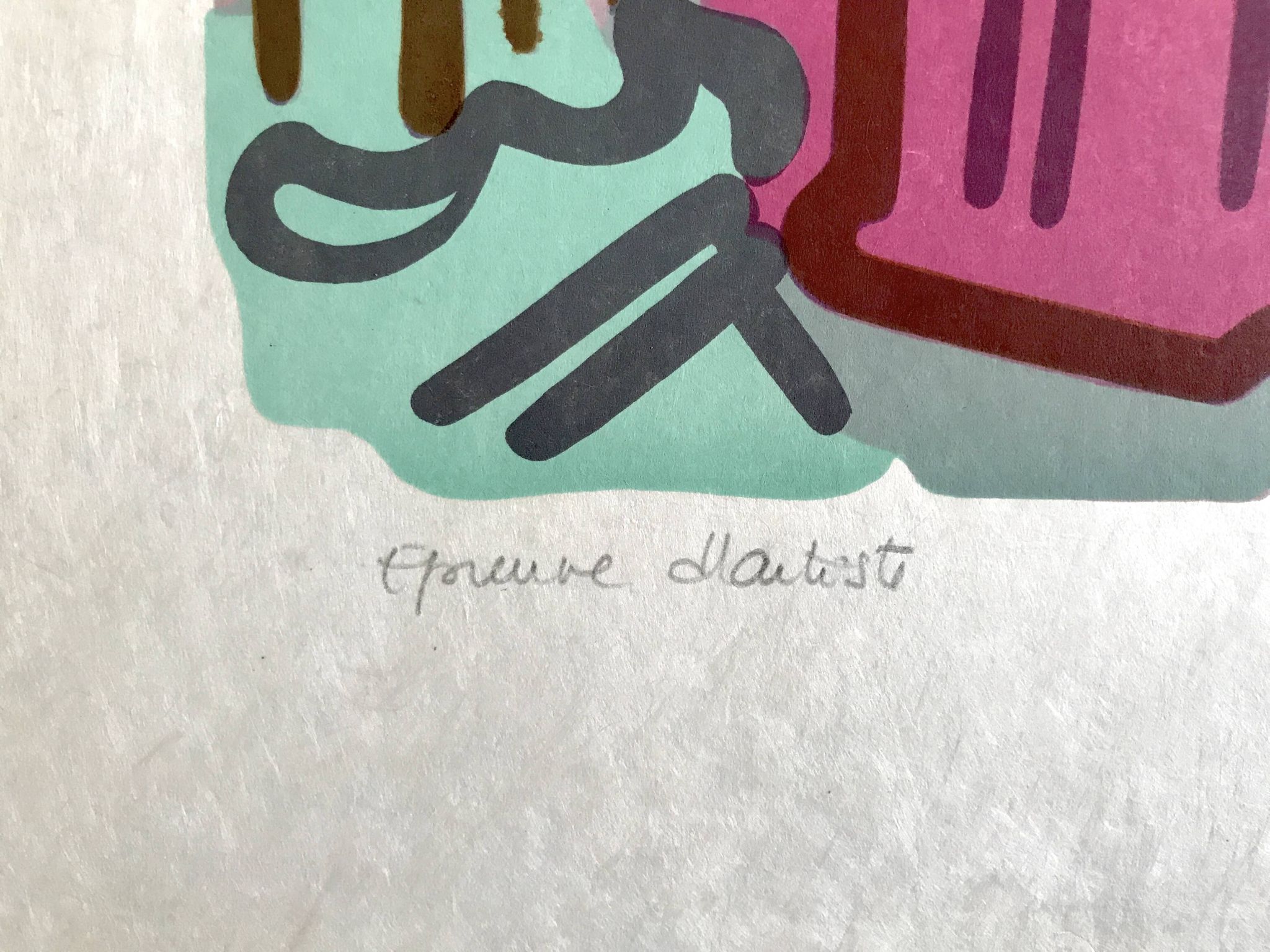 Charles lapicque, le colisée, 1957. lithographie signée au crayon