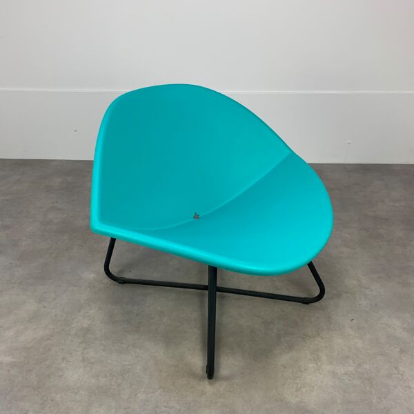 Fauteuil de Niels Gammelgaard modèle Lips pour Ikea bleu, vert