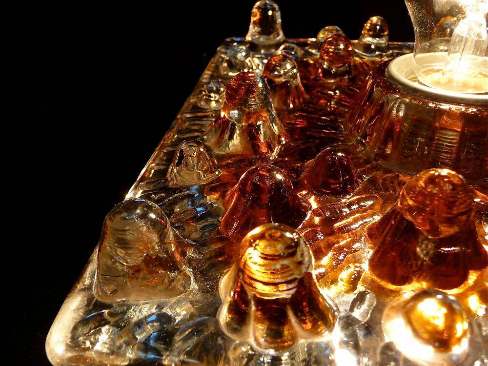 Murano glass & chromed metal wall lamp attributed to  Mazzega Italy 1960s