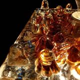 Murano glass & chromed metal wall lamp attributed to  Mazzega Italy 1960s