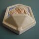 ancient holy water font Desvres Fourmaintraux earthenware