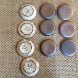 Set of 10 stoneware plates