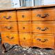 Louis XV style crossbow commode in cherry wood
