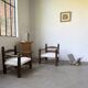 Pair of Dudouyt armchairs from the 1950s, oak.
