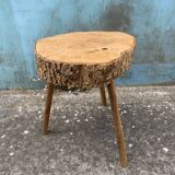 Table tripode en chêne liège