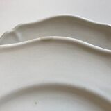 Set 10 plates with godrons in English iron earth 1950