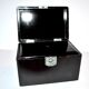 Ancient tea box in black lacquer from Japan - 19th century butterfly decoration