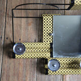 1950s perforated metal coat holder