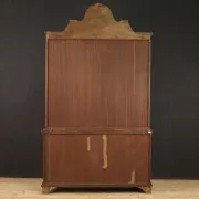 20th Century Inlaid Wood Dutch Display Cabinet, 1970