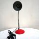Red flexible metal desk lamp from the 60s