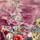 Summer flower bouquet, watercolour on double-sided paper.