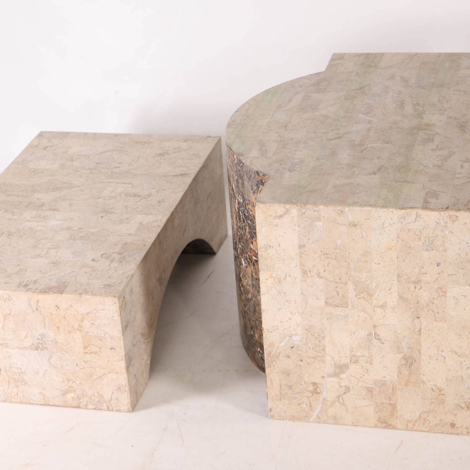 Coffee table in faux marble