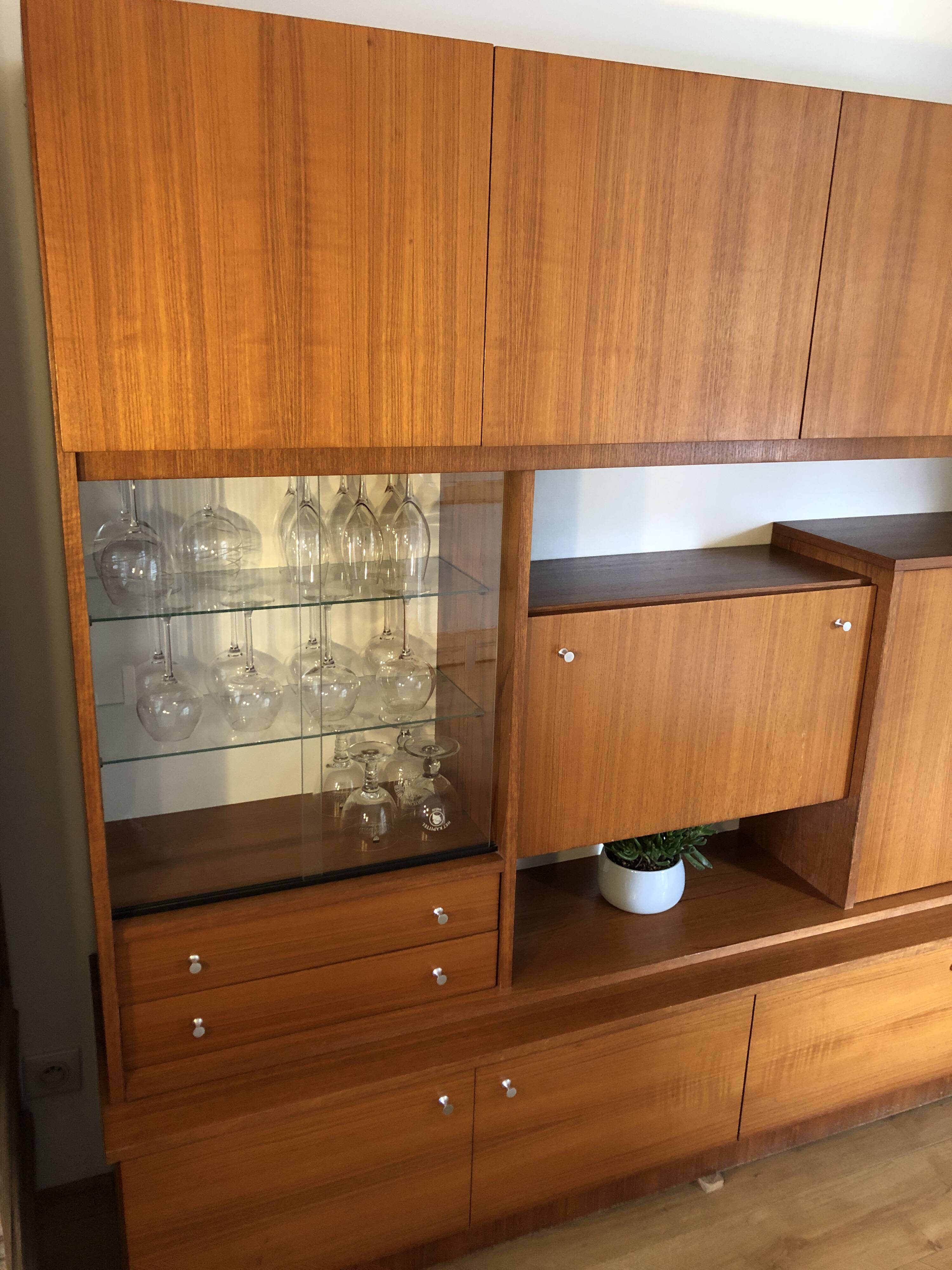 Living in teak veneer, France 1960