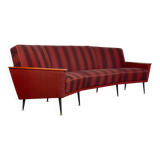 Rare Vintage Curved Teak Sofa 1950s / Deutschland Series Decor