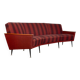 Rare Vintage Curved Teak Sofa 1950s / Deutschland Series Decor