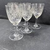 6 burgundy wine glasses baccarat paris service