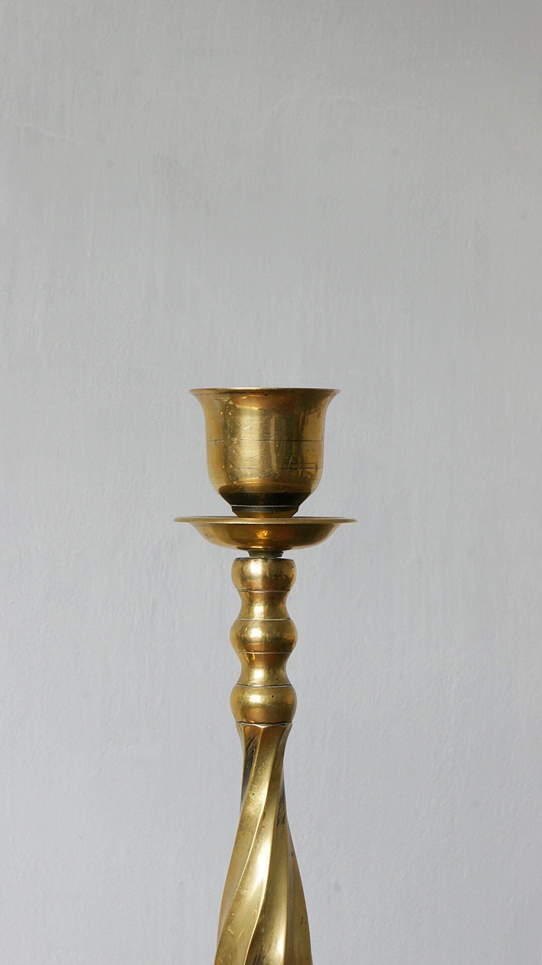 French brass candleholders, 1960, set of 2