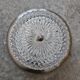 Mid-century crystal ceiling lamp with aluminium base 1960s