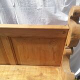 Old shabby English-style pine bench