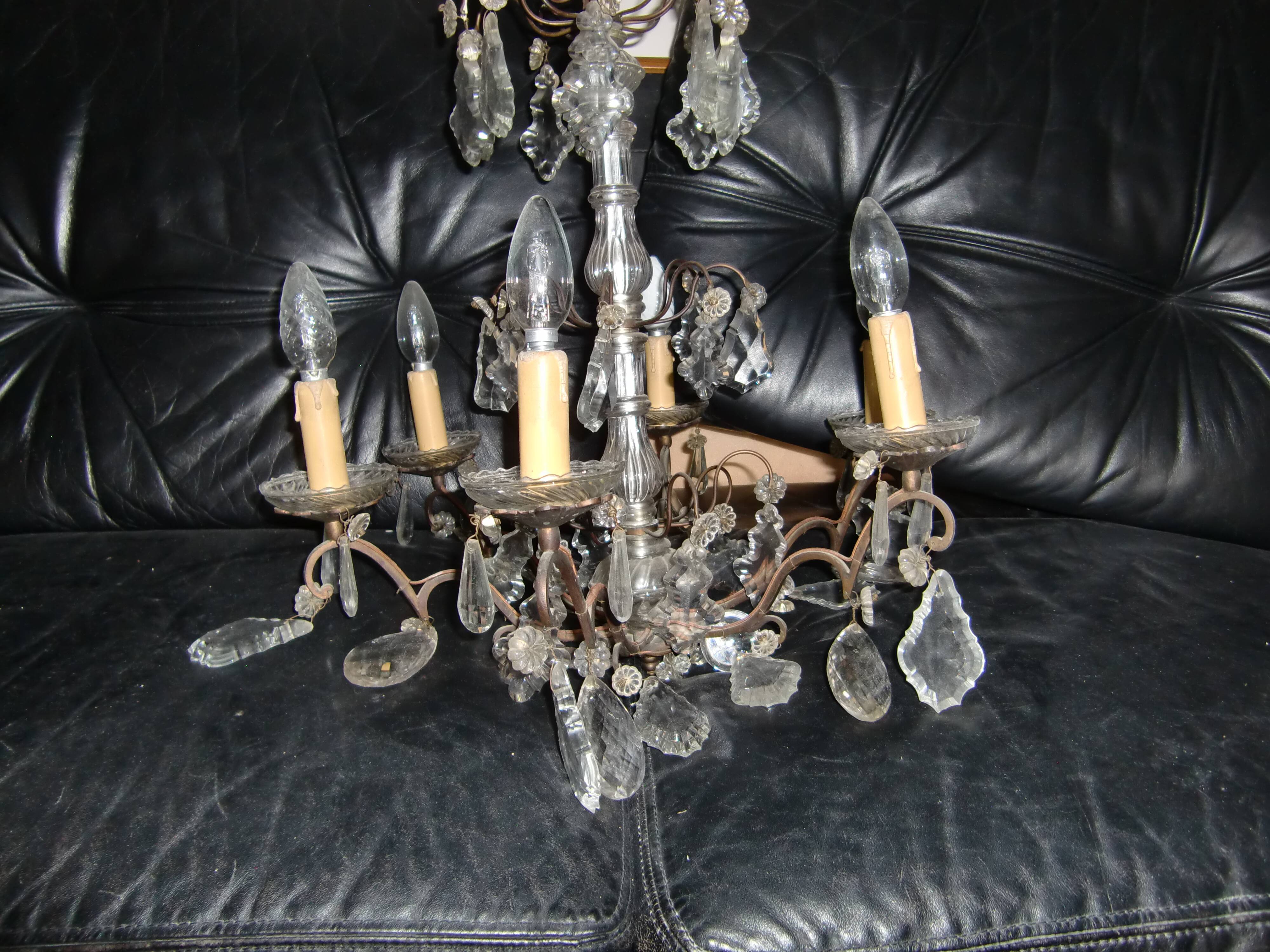 Lustre en cristal blanc