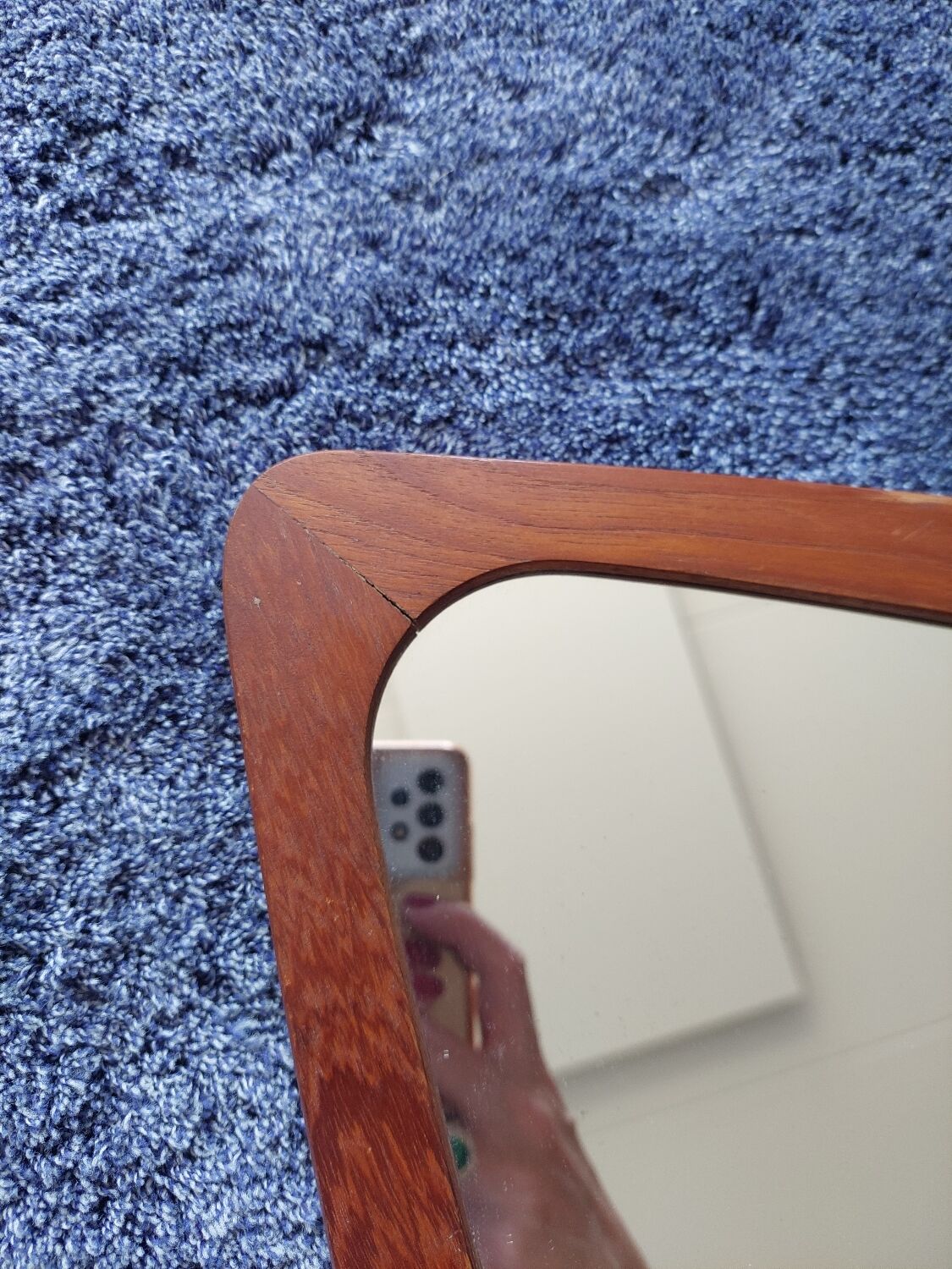 Miroir en teck asymétrique danois