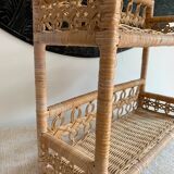 Vintage wicker shelf