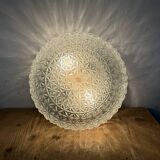 Vintage Glass Wall Or Ceiling Light, 1970s