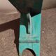 Green patinated farm tree wooden bench