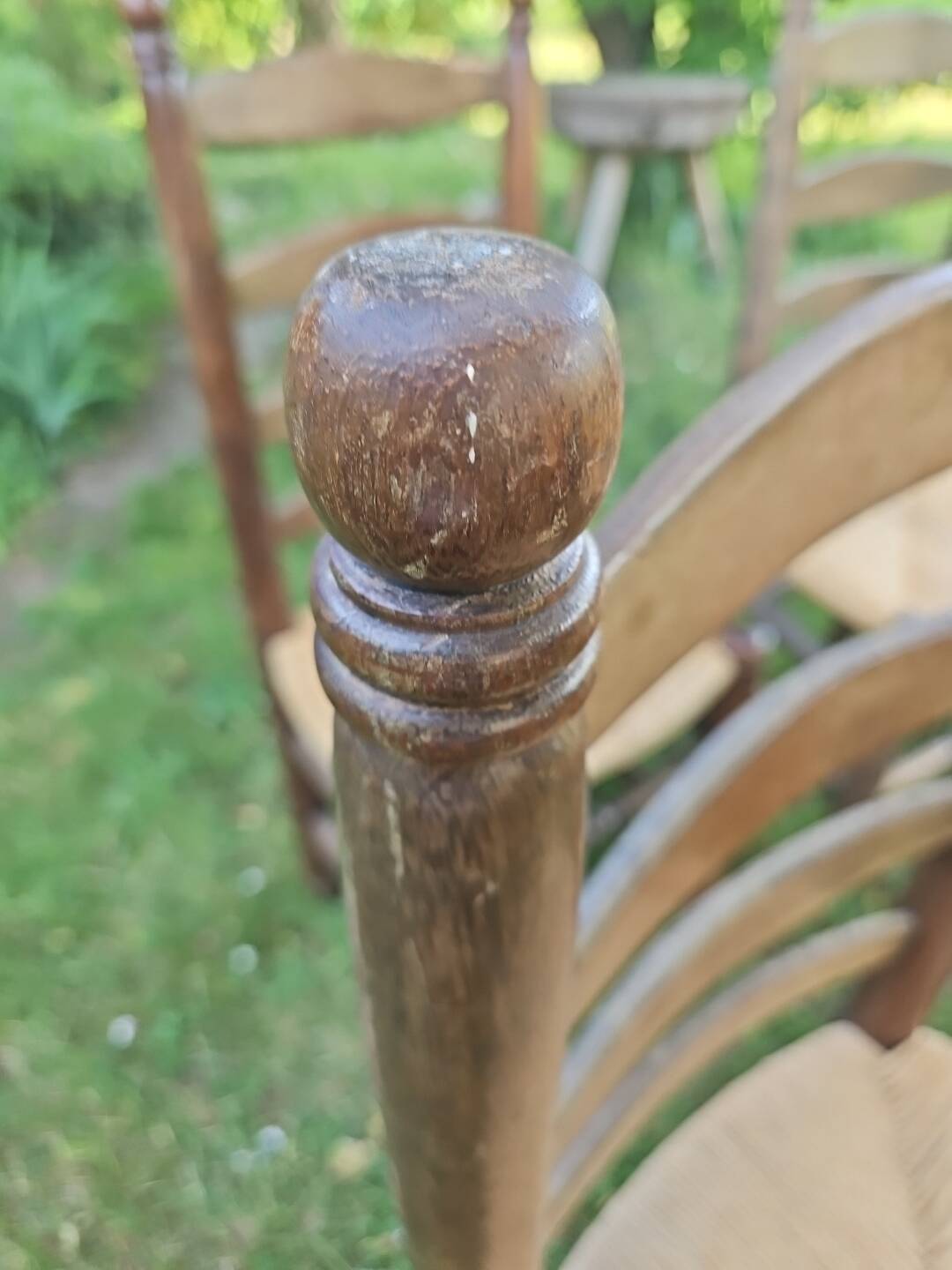 4 Charles Dudouyt designer straw chairs 40-50-60