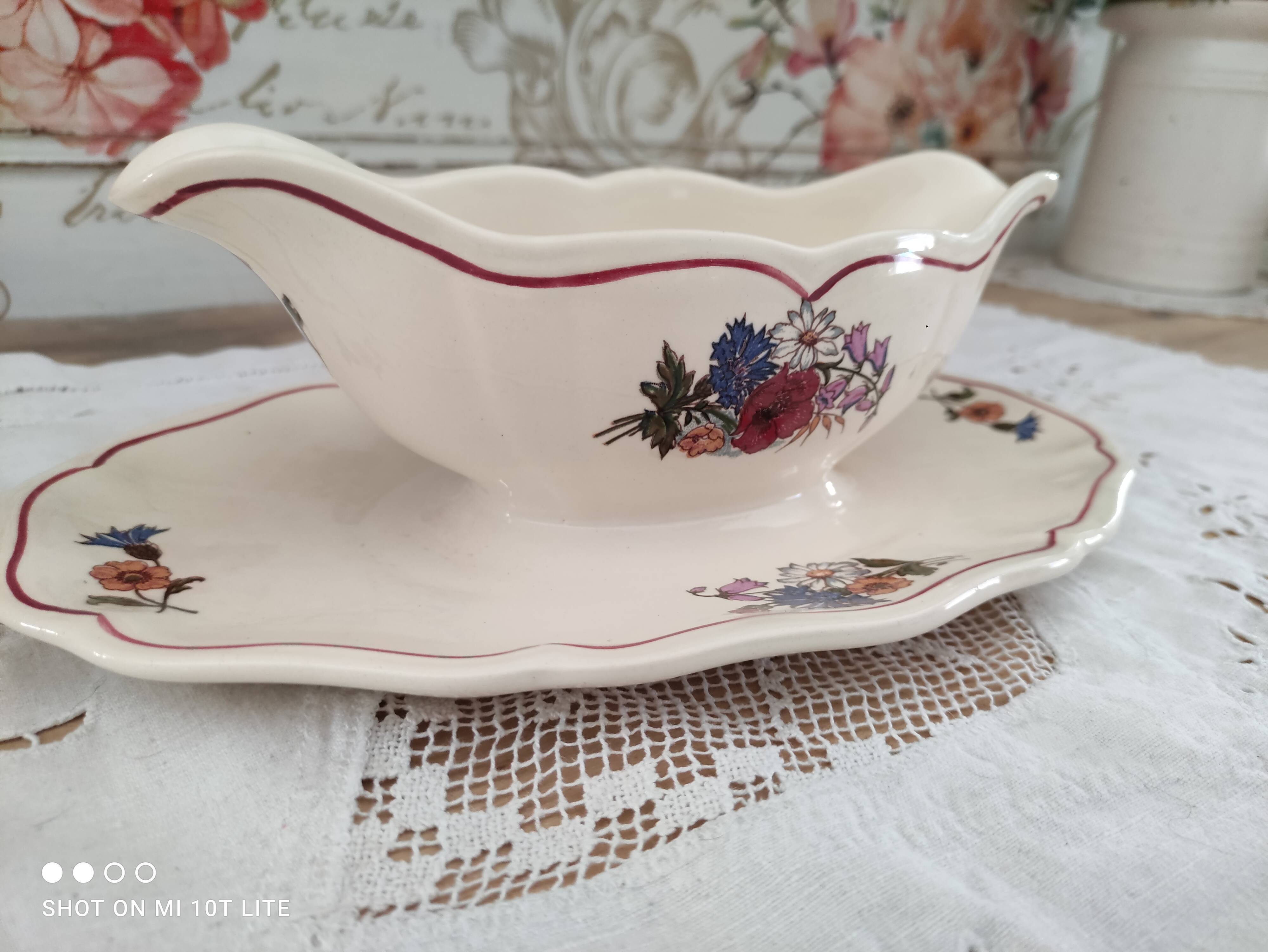 Sauce boat sur dormant Sarreguemines model Agreste