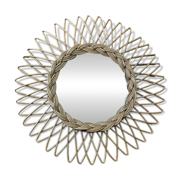 Miroir rotin
