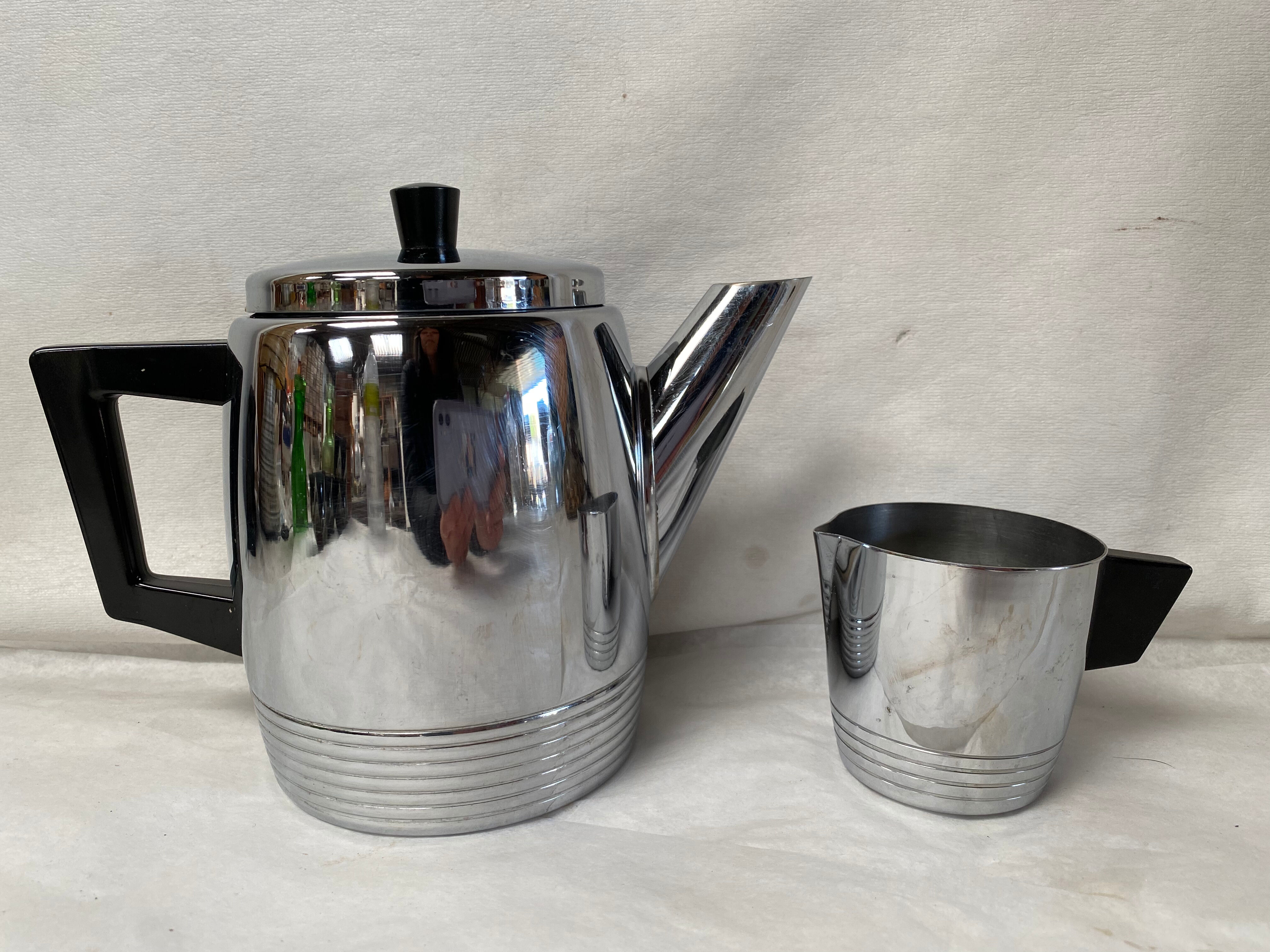 Saint Louis pure copper milk pot and teapot