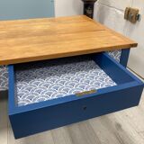 Table basse bleue