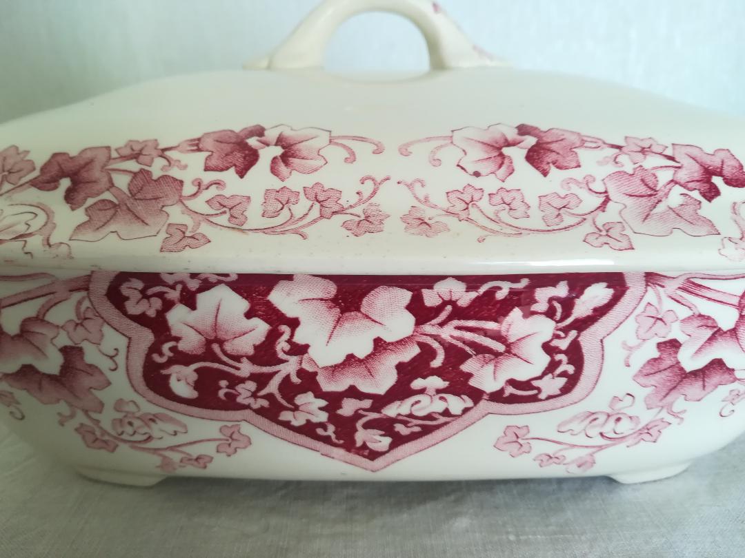 Soupière or vegetable in leanie Lunéville KG model "Lierre crest ".