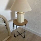 Lamp with natural lampshade