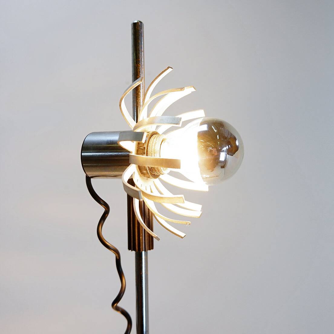 3-light adjustable flowers floor lamp - 1970s