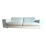 White leather sofa