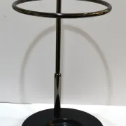 Grey lacquered metal designer umbrella stand, 1980s