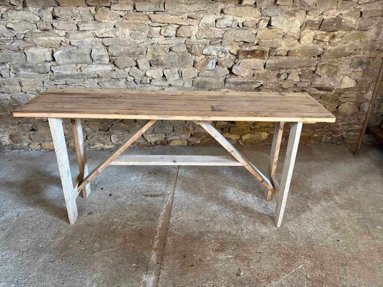 Table / console clear raw wood