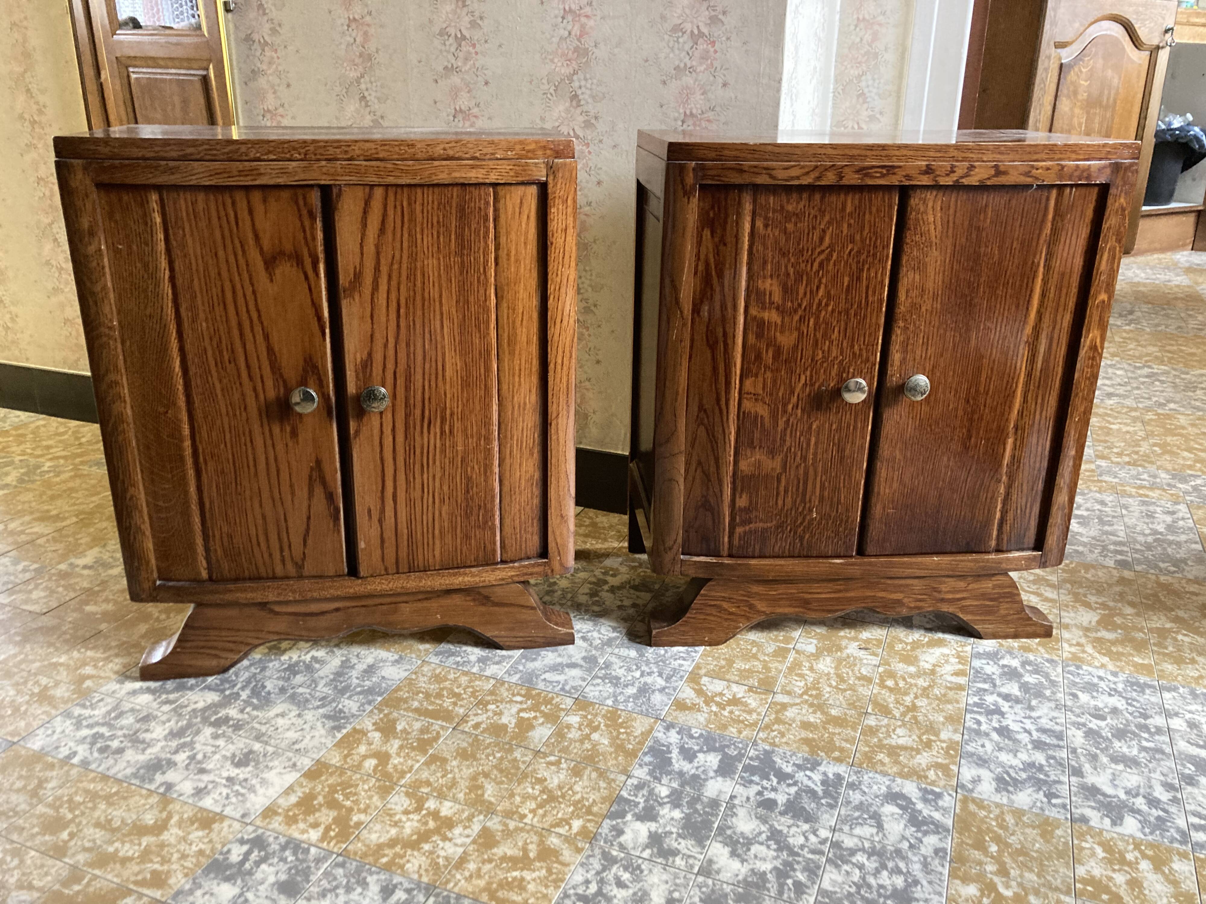 2 bedside tables or bedside table vintage year 1950